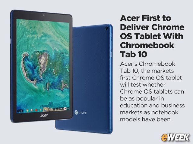 Acer First to Deliver Chrome OS Tablet With Chromebook Tab 10